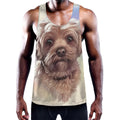Yorkshire Terrier Portrait Print Men's Workout Tank Top