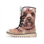 Yorkshire Terrier Portrait Print Winter Boots