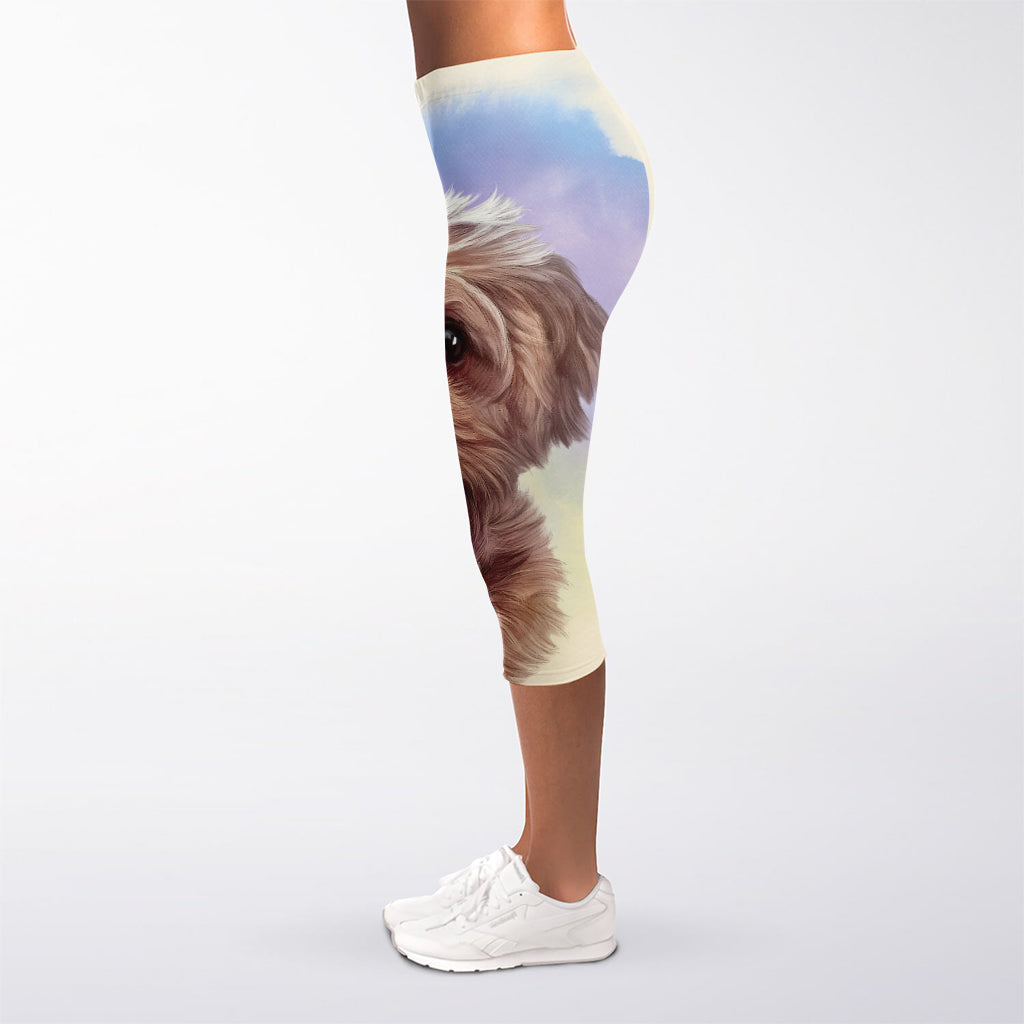 Yorkshire Terrier Portrait Print Women's Capri Leggings