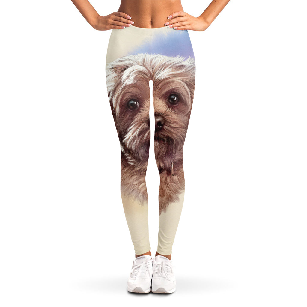 Yorkshire Terrier Portrait Print Women's Leggings