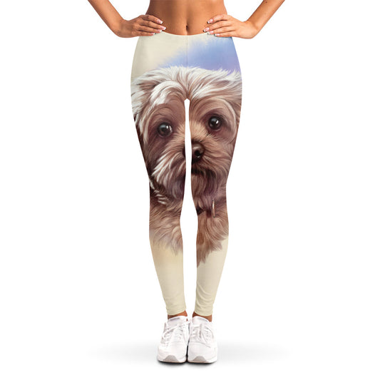 Yorkshire Terrier Portrait Print Women's Leggings