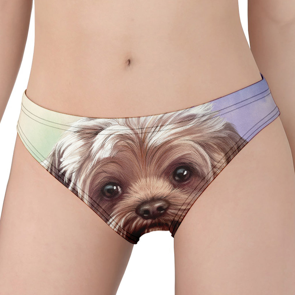 Yorkshire Terrier Portrait Print Women's Panties