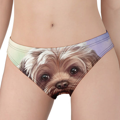 Yorkshire Terrier Portrait Print Women's Panties