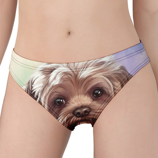 Yorkshire Terrier Portrait Print Women's Panties
