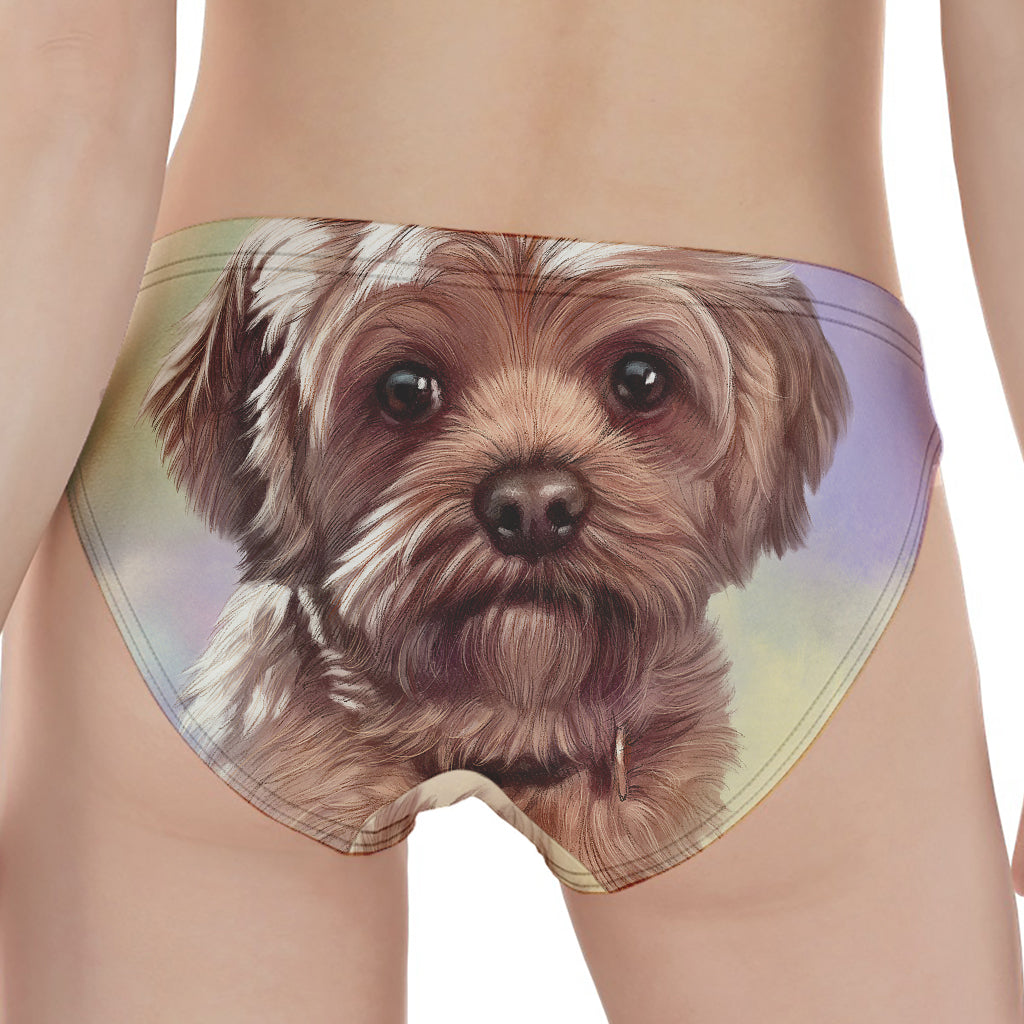 Yorkshire Terrier Portrait Print Women's Panties