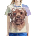 Yorkshire Terrier Portrait Print Women's Polo Shirt