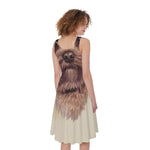 Yorkshire Terrier Portrait Print Women's Sleeveless Dress