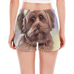 Yorkshire Terrier Portrait Print Women's Split Running Shorts