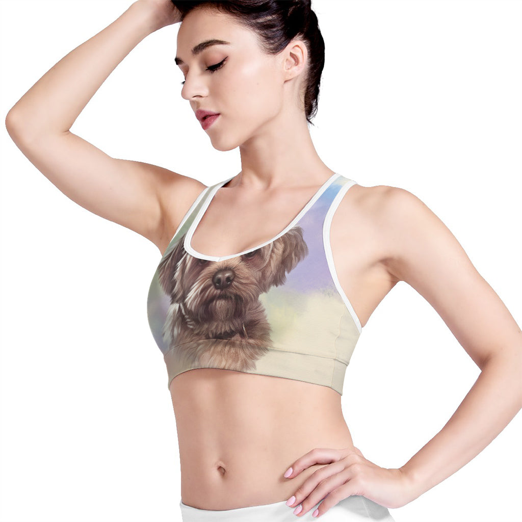 Yorkshire Terrier Portrait Print Women's Sports Bra