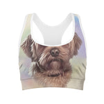 Yorkshire Terrier Portrait Print Women's Sports Bra