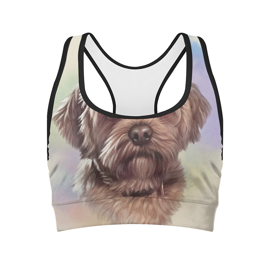 Yorkshire Terrier Portrait Print Women's Sports Bra