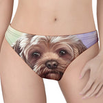 Yorkshire Terrier Portrait Print Women's Thong