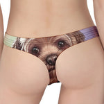 Yorkshire Terrier Portrait Print Women's Thong