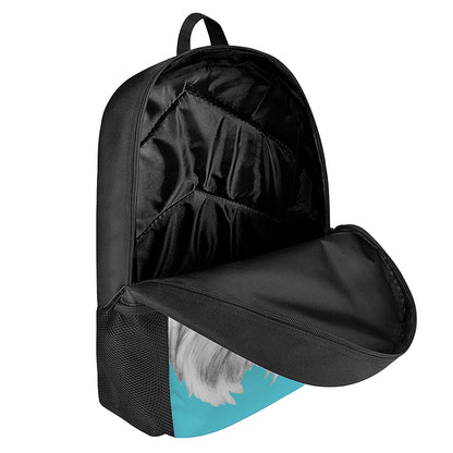 Yorkshire Terrier With Sunglasses Print 17 Inch Backpack