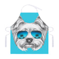 Yorkshire Terrier With Sunglasses Print Adjustable Apron