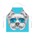 Yorkshire Terrier With Sunglasses Print Adjustable Apron