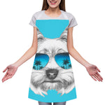 Yorkshire Terrier With Sunglasses Print Adjustable Apron