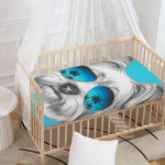 Yorkshire Terrier With Sunglasses Print Baby Crib Sheet