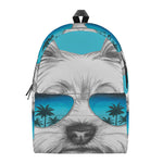 Yorkshire Terrier With Sunglasses Print Backpack