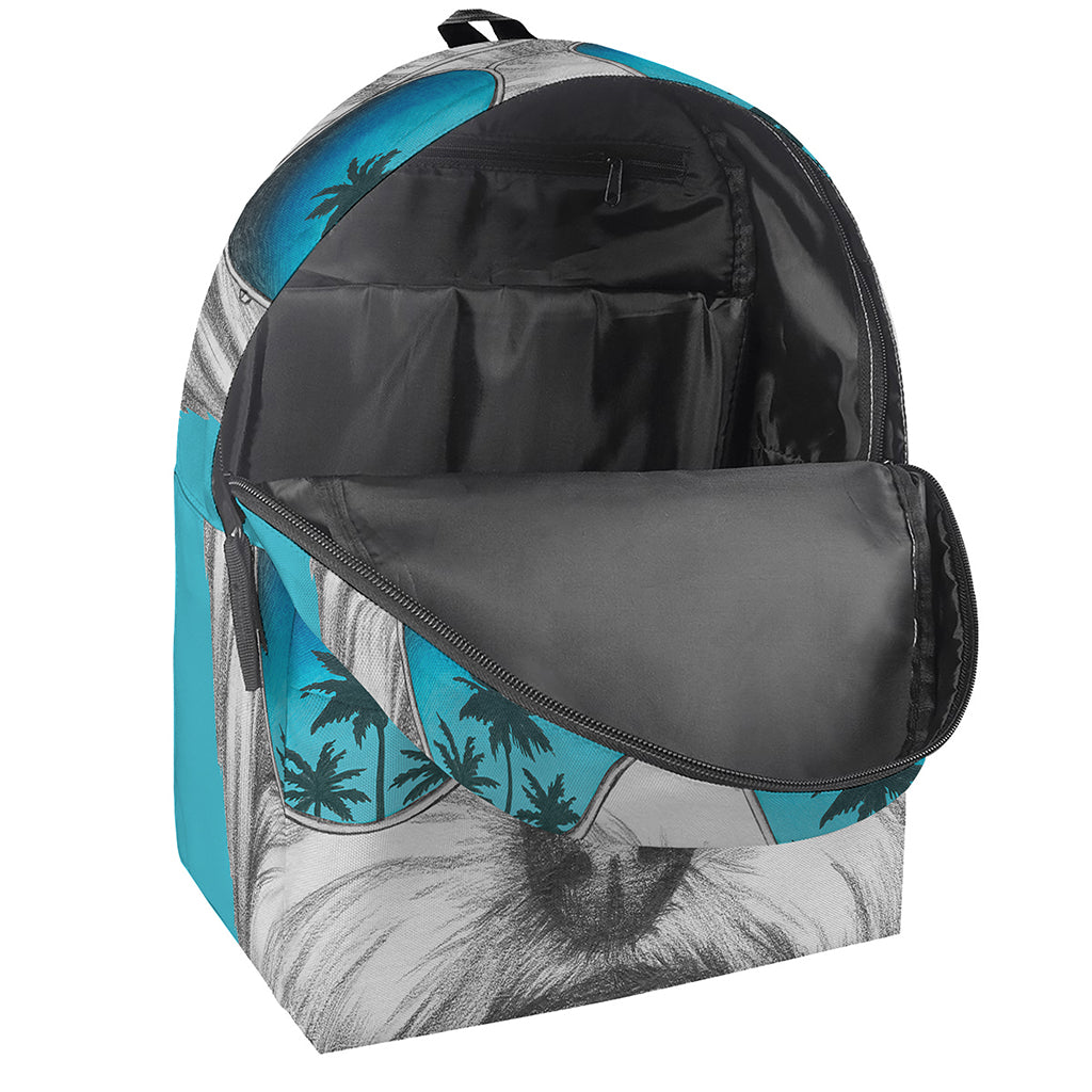 Yorkshire Terrier With Sunglasses Print Backpack