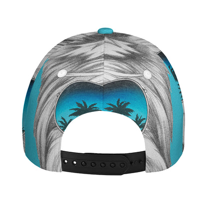 Yorkshire Terrier With Sunglasses Print Baseball Cap