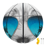 Yorkshire Terrier With Sunglasses Print Basketball