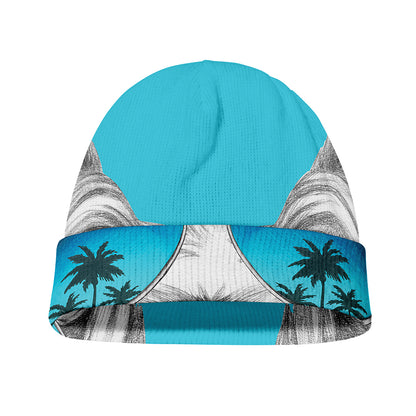Yorkshire Terrier With Sunglasses Print Beanie