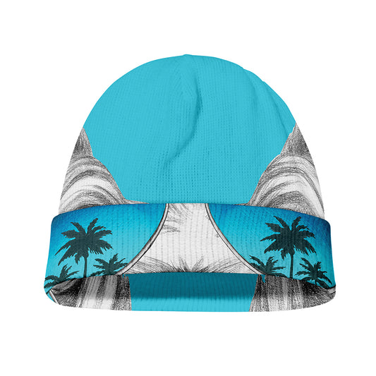 Yorkshire Terrier With Sunglasses Print Beanie