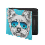 Yorkshire Terrier With Sunglasses Print Bifold Wallet