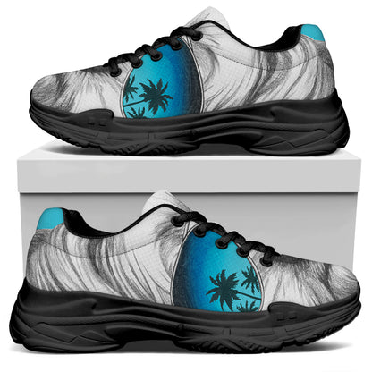 Yorkshire Terrier With Sunglasses Print Black Chunky Shoes