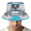 Yorkshire Terrier With Sunglasses Print Bucket Hat