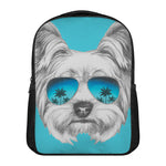 Yorkshire Terrier With Sunglasses Print Casual Backpack