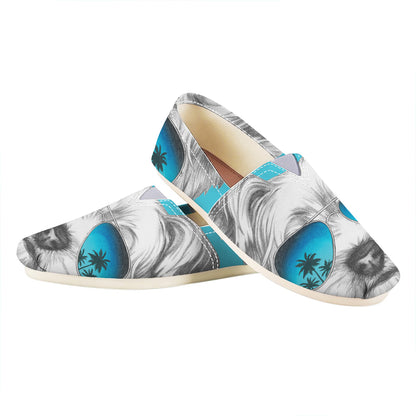 Yorkshire Terrier With Sunglasses Print Casual Shoes