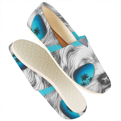 Yorkshire Terrier With Sunglasses Print Casual Shoes
