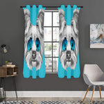 Yorkshire Terrier With Sunglasses Print Curtain
