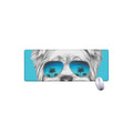 Yorkshire Terrier With Sunglasses Print Extended Mouse Pad