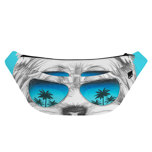 Yorkshire Terrier With Sunglasses Print Fanny Pack
