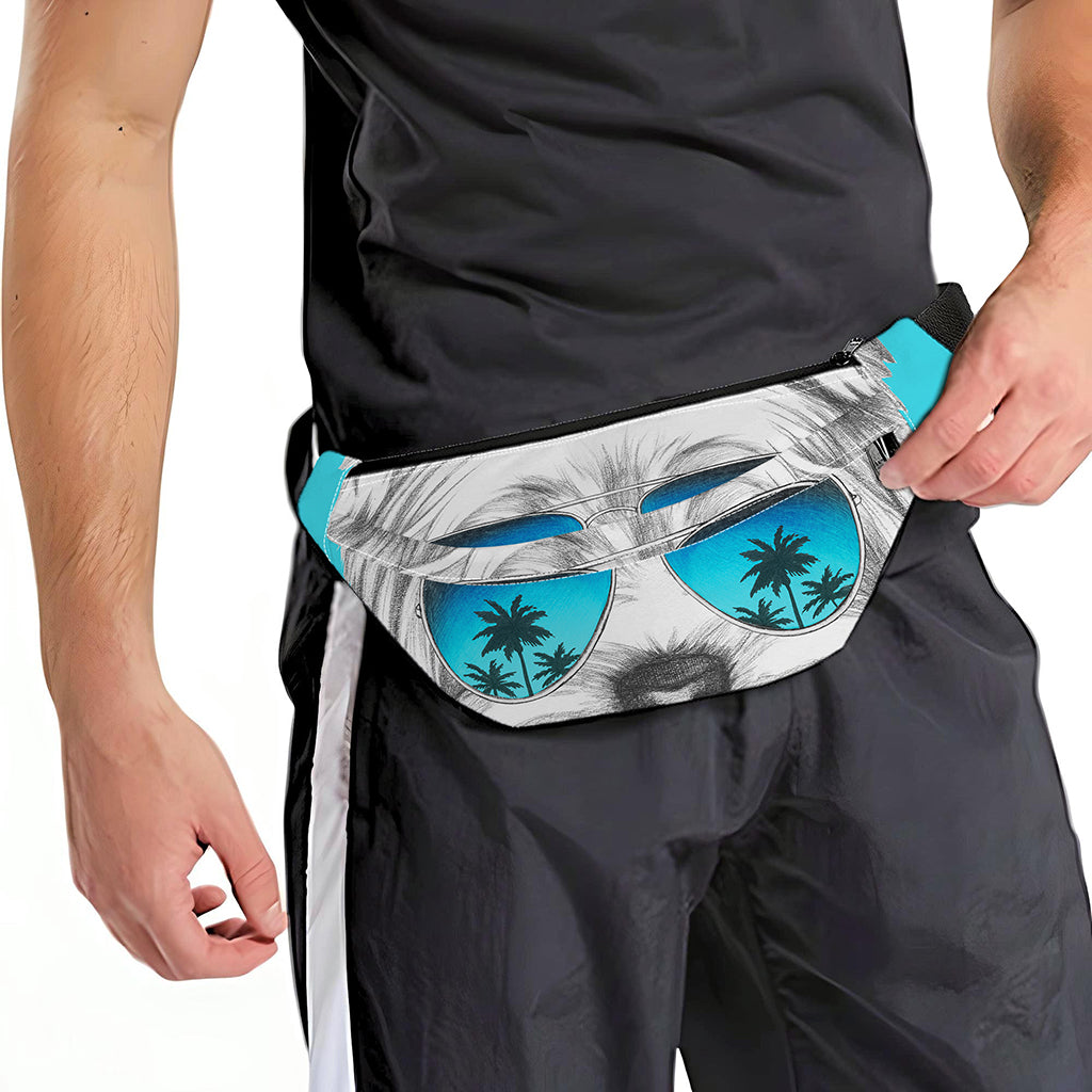 Yorkshire Terrier With Sunglasses Print Fanny Pack
