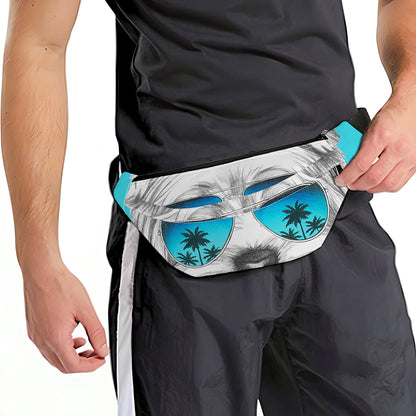 Yorkshire Terrier With Sunglasses Print Fanny Pack