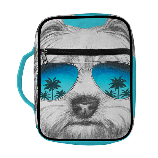Yorkshire Terrier With Sunglasses Print Front Pocket Bible Bag