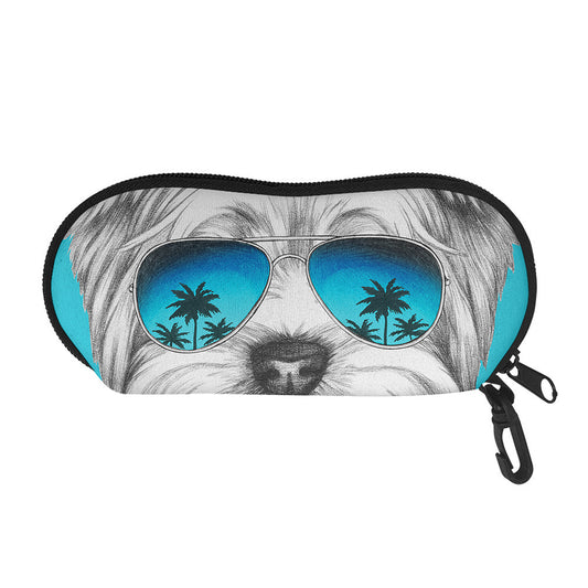 Yorkshire Terrier With Sunglasses Print Glasses Case