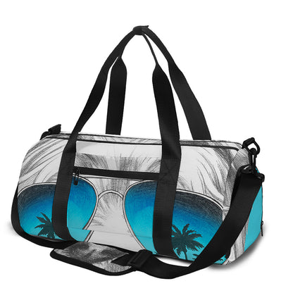Yorkshire Terrier With Sunglasses Print Gym Bag