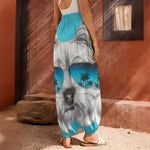 Yorkshire Terrier With Sunglasses Print Harem Pants