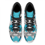 Yorkshire Terrier With Sunglasses Print High Top Leather Sneakers