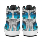 Yorkshire Terrier With Sunglasses Print High Top Leather Sneakers