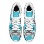 Yorkshire Terrier With Sunglasses Print High Top Leather Sneakers