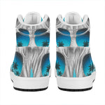 Yorkshire Terrier With Sunglasses Print High Top Leather Sneakers