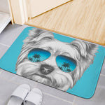 Yorkshire Terrier With Sunglasses Print Indoor Door Mat