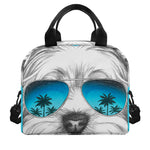 Yorkshire Terrier With Sunglasses Print Insulated Lunch Bag