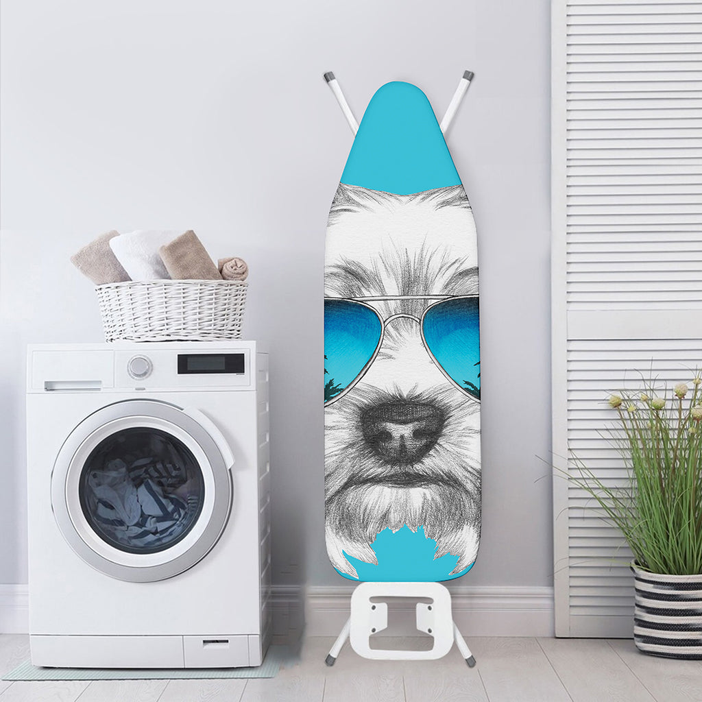 Yorkshire Terrier With Sunglasses Print Ironing Board Cover